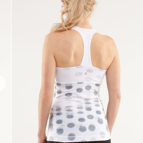 Spotted - Ladies like NEW Lululemon Deep Breathe Tank Top White/Grey Size 6 - Picture 3 of 11